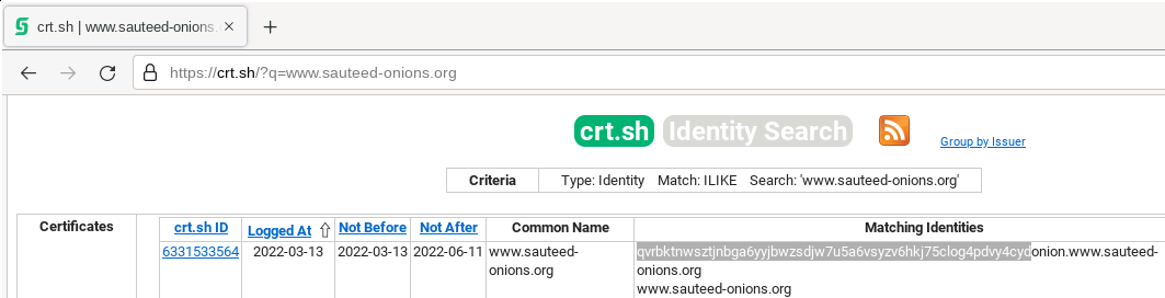 Search results for www.sauteed-onions.org at crt.sh.